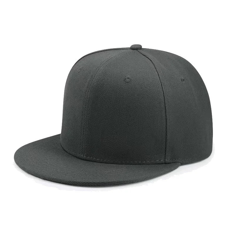 OEM ODM Custom Logo Flat Bill Brim Hip Hop Cap Vintage Polyester Blank Snap Back Hats Plain 6 Panel for Men Snapback Caps
