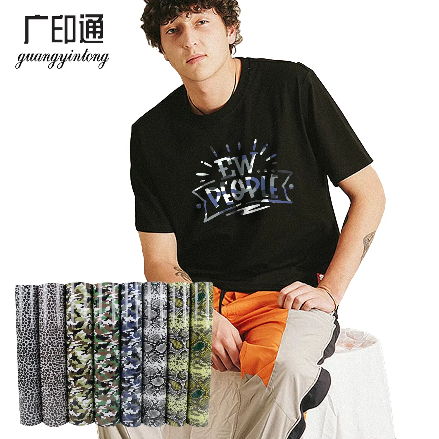 Best Quality Pattern Heat Transfer Vinyl Guangyintong Waterproof Multi-colors for Textile logo Printing