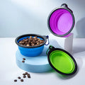 Dog Cat Folding Bowl Pet Silicone Collapsible Travel Outdoor Portable Foldable Drinking Water Feeding Slow Food Bowl