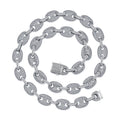 Miami Cuban Chain Necklace Men's Hip Hop Brass Silver Plated CZ Zircon Ice Geometric Engagement Party Wedding Anniversary Gift