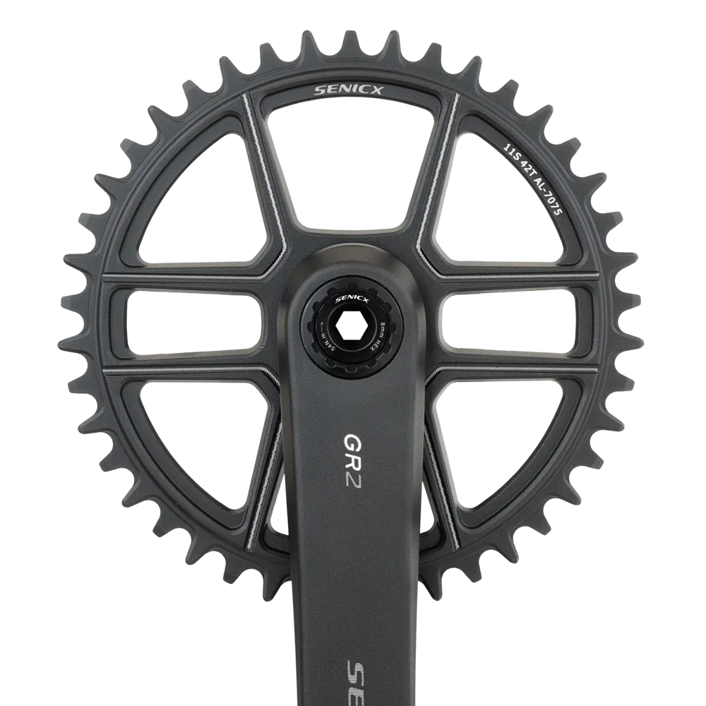SENICX Gravel Bike Crankset FC-GR2-A1 42T/40T 165/170/175mm Sprocket Bicycle Crankset With Bottom Bracket