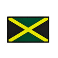 Jamaica Flag PVC Rubber Patch With Hook National Flag
