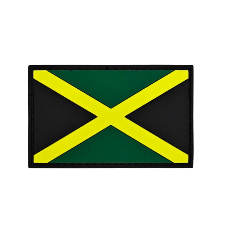 Jamaica Flag PVC Rubber Patch With Hook National Flag