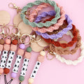 2025 Mother's Day New Cotton Rope Weaving Bracelet With Pendant MAMA Letter Silicone Beads Keychain