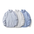 Factory Wholesale Japanese Joker Long Sleeved Shirt Casual Loose Embroidered Pure Cotton Men's Shirt