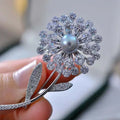 JOYFFO Women's Cute Fine Seawater Pearl Brooch Silver/Gold Plated Sterling Jewelry for Weddings and Gifts