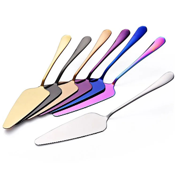 9 Inches Colorful Pie Cake Server Professional Shovel Server Stainless Steel Cake Spatula for Cake Pastry Pie Pizza