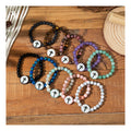 Daily Bible Verse Bracelet for Men and Women Wholesale Natural Stone Cross Charm Bracelet Natural Crystal Gemstone Jewelry