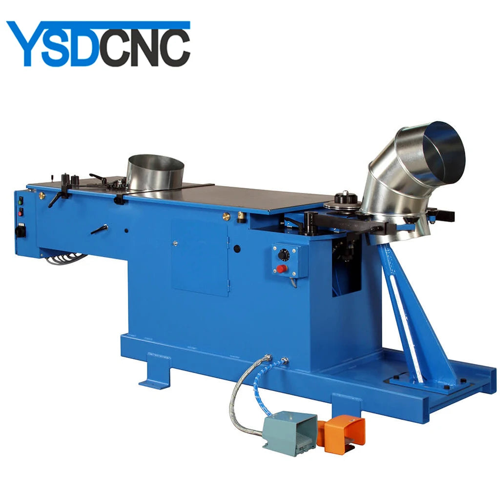 Galvanized Sheet air Condition Round Duct Mechanical Shrimp Gorelocker 90 Degree Automatic Hydraulic Elbow Duct Making Machine