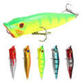 WEIHE Popper Fishing Lure 9cm 12.5g Pesca Fish Topwater Wobbler Isca Artificial Hard Bait Swimbait 3D Eyes Crankbait