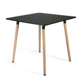 Modern Multifunction Rustic Full Black Luxury Wooden square Kitchen Room Dining Tables for Kitchen