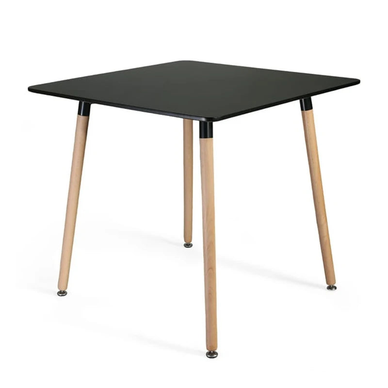 Modern Multifunction Rustic Full Black Luxury Wooden square Kitchen Room Dining Tables for Kitchen