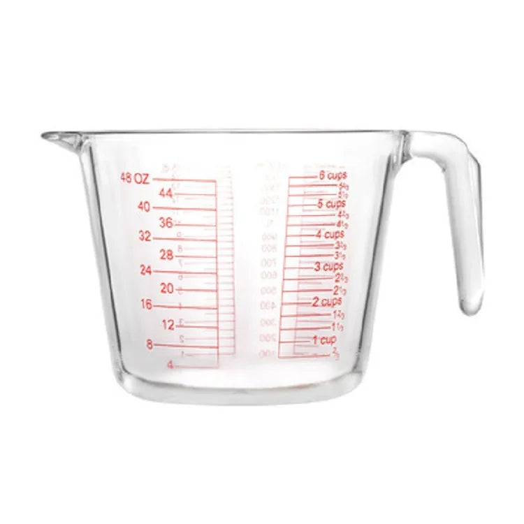 Aeofa Glass Measuring Cup With Scale Heat Resistant Household Food Grade Kitchen Baking Whisk Measuring Cup