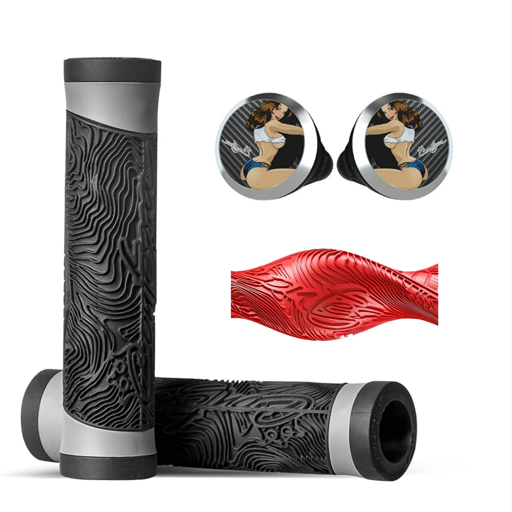 Topline Tackle Ultralight Bike Silicone Grip Shockproof Anti-slip Silicone Bicycle Handlebar Grips With Plugs Bike Parts