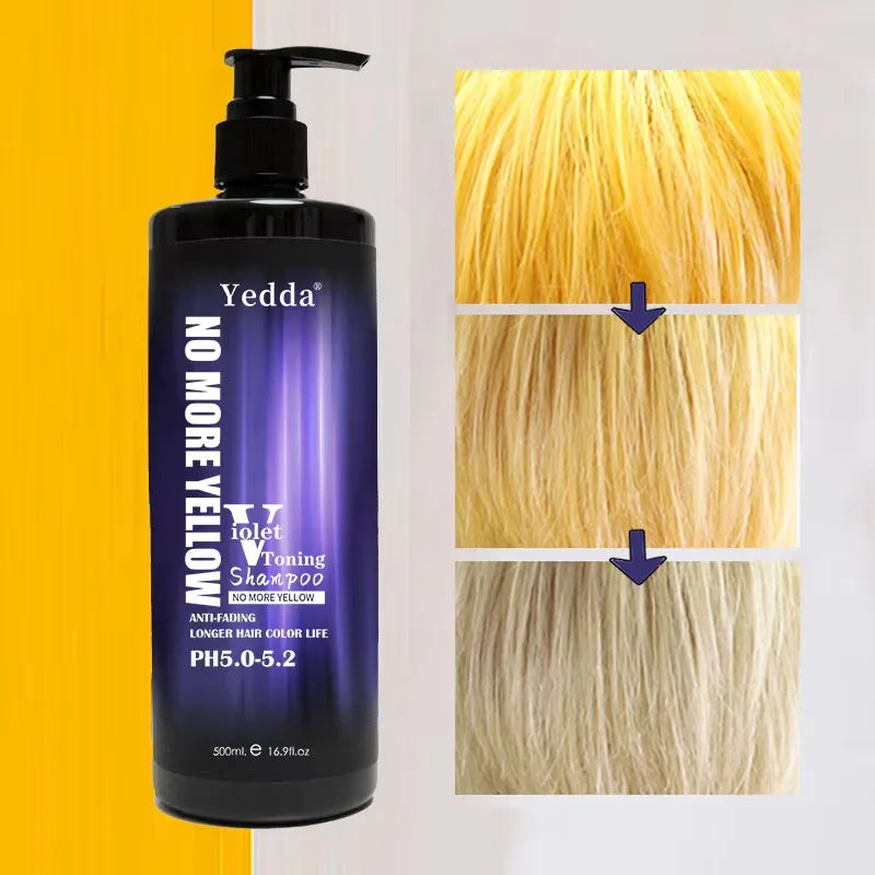 YEDDA Purple Shampoo Neutralizes Brass Removes Yellow Deeply Conditioning Repairs and Brightening purple Shampoo