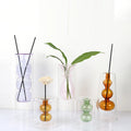 Glass Flower Vase Empty Reed Diffuser Bottle Color-Blocking Glass Fragrance Double-Layer Glass Bottle for Diffuser Wholesale