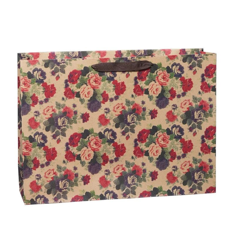 Wholesale Kraft Shopping Paper Gift Bag for Birthday Produce Add Logo Bags Print for Boutique Paper Gift Bag