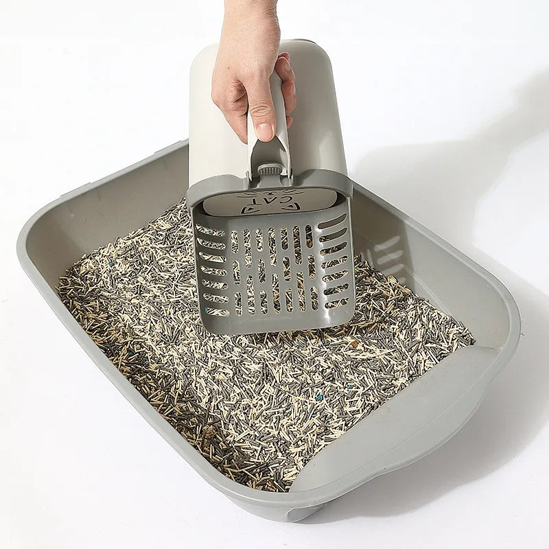 MMG 2-in-1 Portable Cat Litter Scoop with Large Capacity Garbage Bag PP Material Includes Handle and Shovel for Cats Cleaning