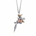 Vintage Personalized Jewelry Stainless Steel Tattoo Machine Pendant Necklace
