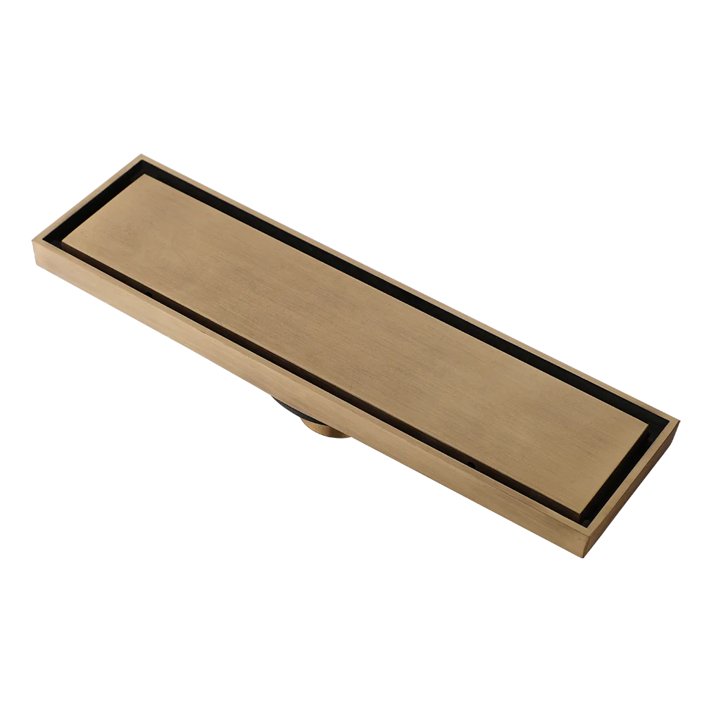 Antique Floor Drain Cover 30cm Rectangle Shower Grate Invisible Long Floor Drain