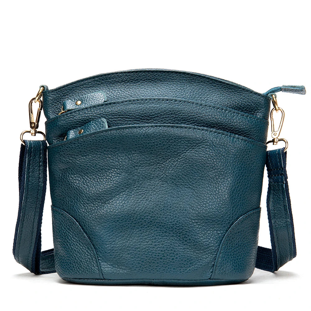 Westal 8363 Cowhide Leather Female Small Crossbody Purse Women Shoulder Bag Leather Women Messenger Bag