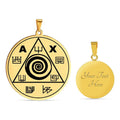 HLSS232 Good Luck Magical Talisman of Abraxas to Control Your Life the Spirits Money Amulet Stainless Steel Pendant Necklace