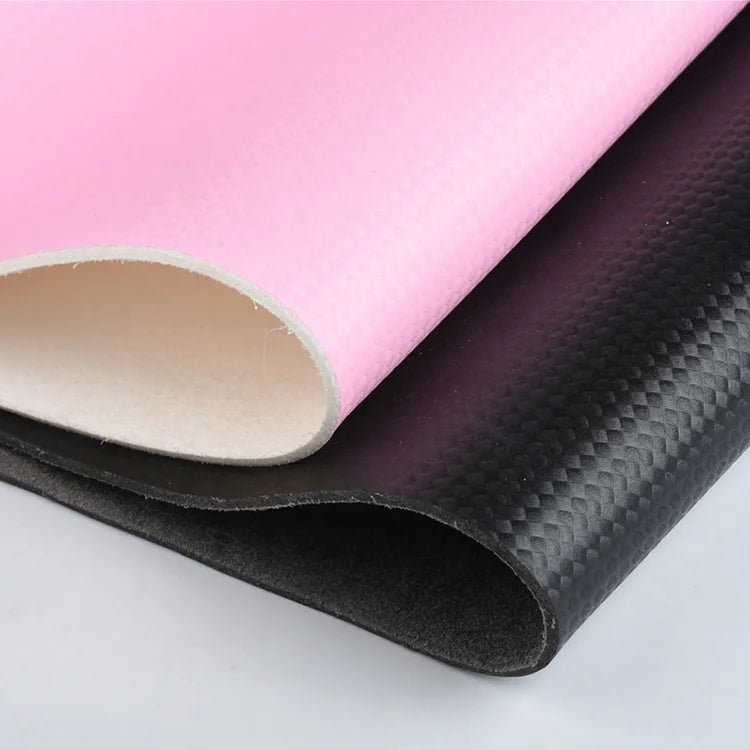 Colorful Squared Gym Pads Carbon Fiber Grain PU Artificial Leather Suede Flocking Back Gymnastics Palm Protector for Bags Sofas