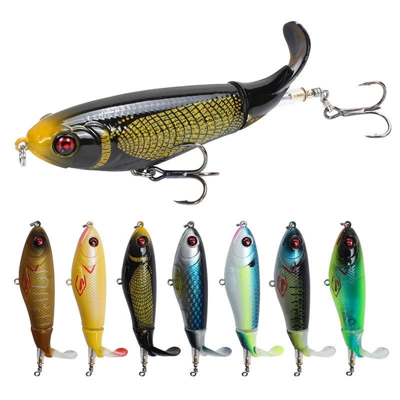 WEIHE 17g 105mm 10colors Artificial Hard Fishing Lure ABS Plastic Whopper Plopper Pencil Bait Floating Swimbait