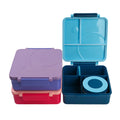 Cute Kids Gift BPA Free Lunch Box Set School Plastic Heat Bento 2L Container Plastic Lid 3 Compartments Microwavable Large Dual MegaBDM