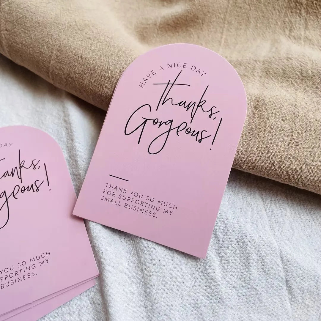 Blush Pink Business Thank You Card Purchase Gift Card Seller Thank You Card for Small Business