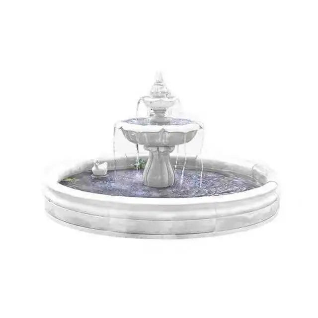 Outdoor Garden Courtyard Home Decor Elegant Fiberglass Fountain Animal Sculpture Resin Mold