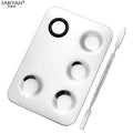 Palette Stainless Steel Metal Mixing Tray with Spatula Artist Tool for Mixing Foundation Nail-Art