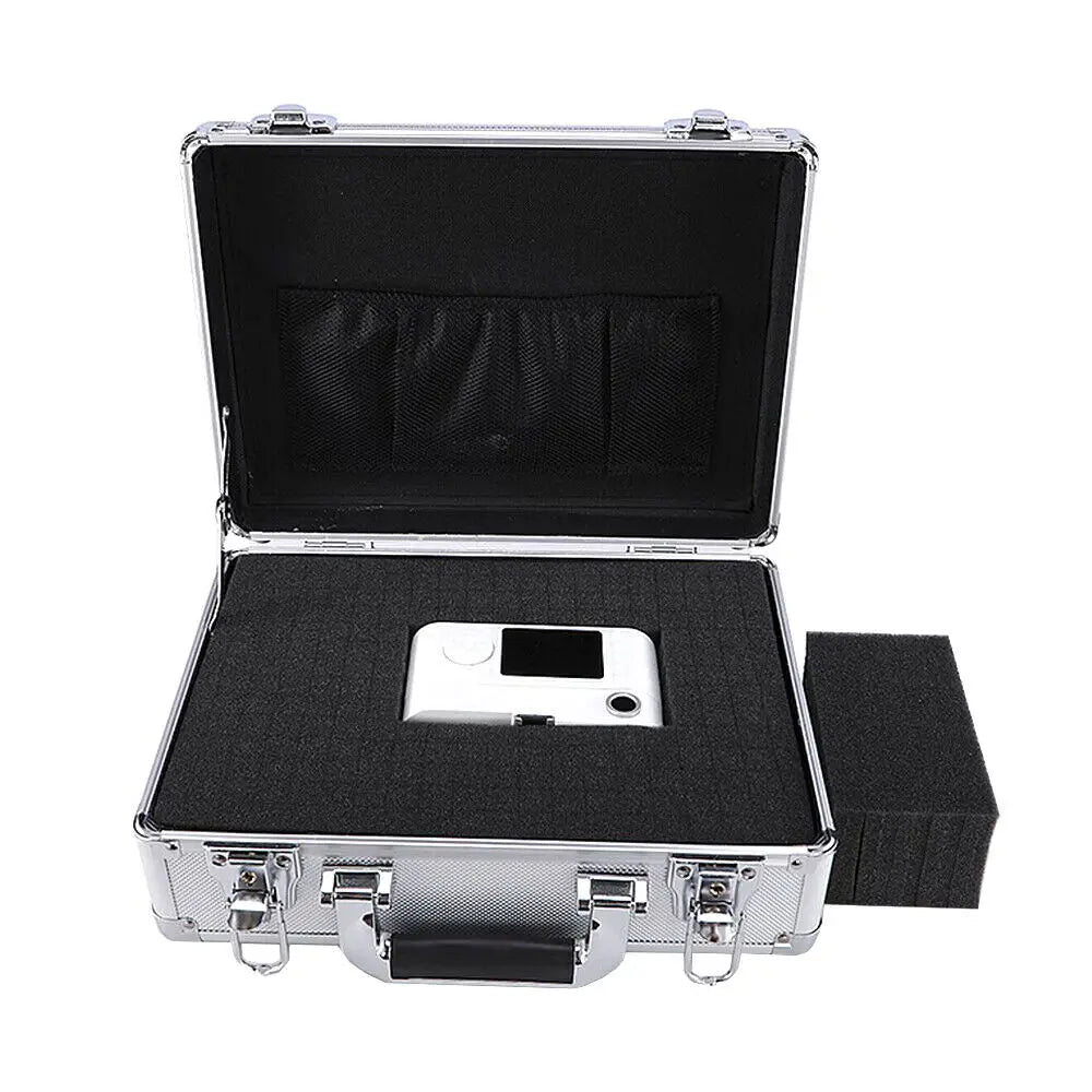 Silver Briefcase Aluminum Hard Case with Foam Small Equipment Tool Box