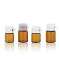 Mini 1ml 2ml Amber Glass Lock-Top Bottles Empty Essential Oil Sample Essence Vials Wholesale