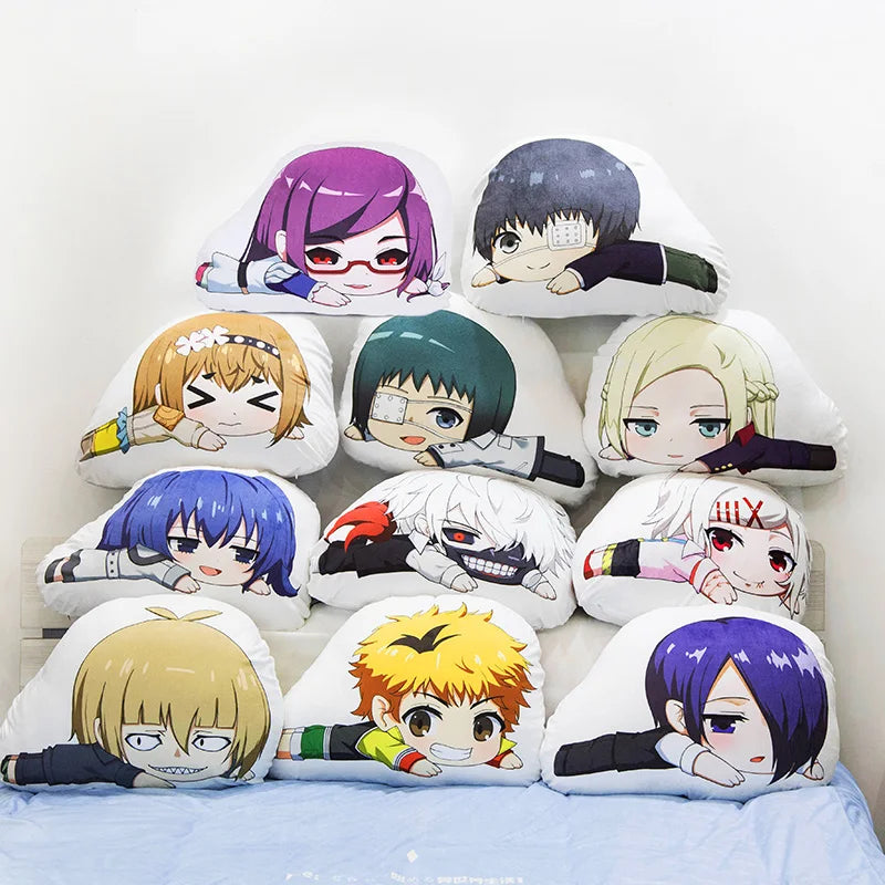 Factory OEM Service Custom Printed Anime Animal Shaped Knitted 100% Polyester Sofa Cushion Covers Zipper Closure for Home Decor
