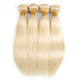 Brazilian Blonde Straight Remy Hair Extensions 100% Human Hair Hair Weaving Extensions Raw Unprocessed Machine Double Weft Perm MegaBDM