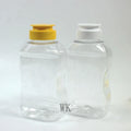 308g 360g Factory Direct Supply Plastic Honey Bottles Silicone Valve Custom Logo Shape Plastic Tomato Sauce Honey Bottles
