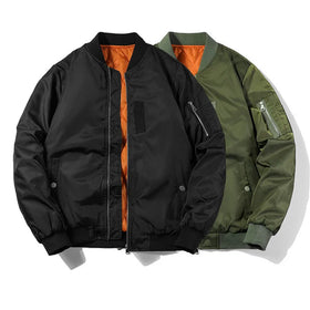 Custom Logo OEM Fashion Casual Nylon Varsity Jacket Waterproof Windbreaker Side Pocket Bomber Zip up Flight Jacket