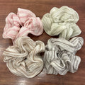 IVANHOE Korean Version of Sweet Spring and Summer Fluffy Gauze Striped Large Intestine Hair Loop Fabric Sweet Girl Headband