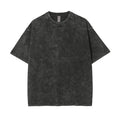 YCAN Wholesale Knitted 100% Cotton 250G Heavy Washed Solid Color Plus Size Men's O-Neck Short Sleeve Oversize Vintage Blank