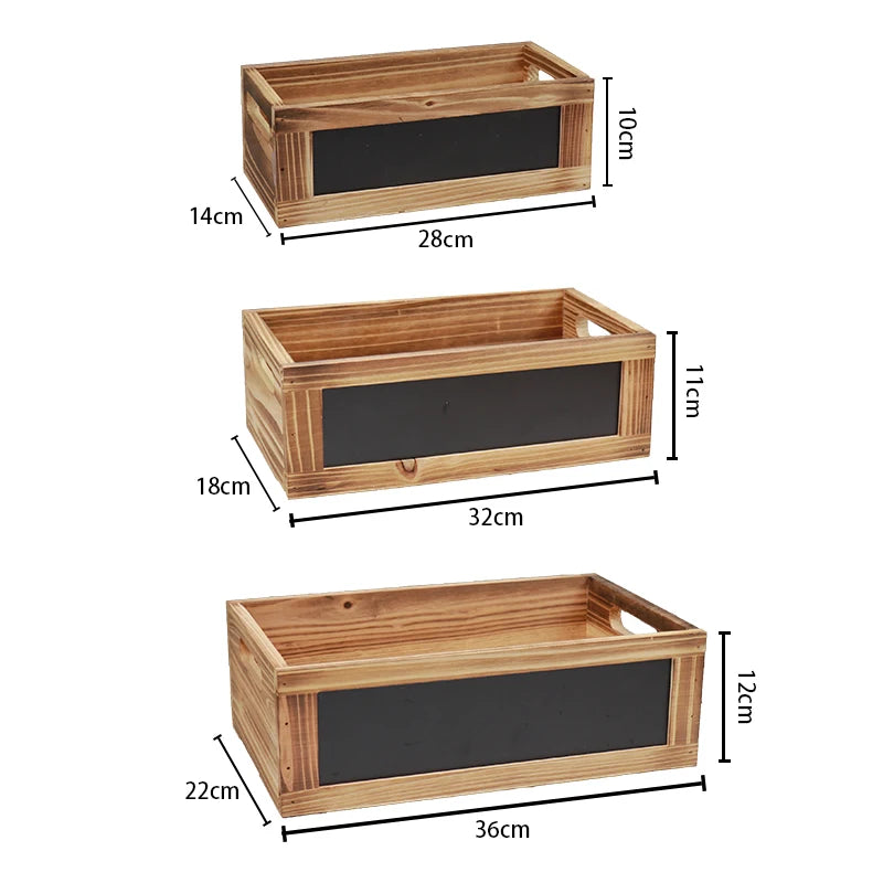 Wholesale Eco-Friendly Handmade Solid Box Wooden Crate Storage Gift Basket