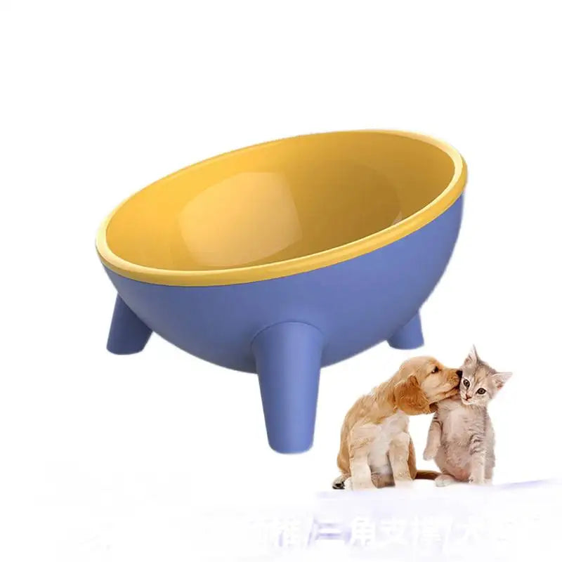 2024 Custom Cute Cat Dog Food Water Drinking Bowl Colorful Protection Cervical Vertebra Pet Cat Feeder Bowl Pet Supplies