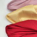 Factory Wholesale 100% Polyester Spandex Twill Woven Stretch Mikado Fabric for Girls' Wedding Satin Dresses
