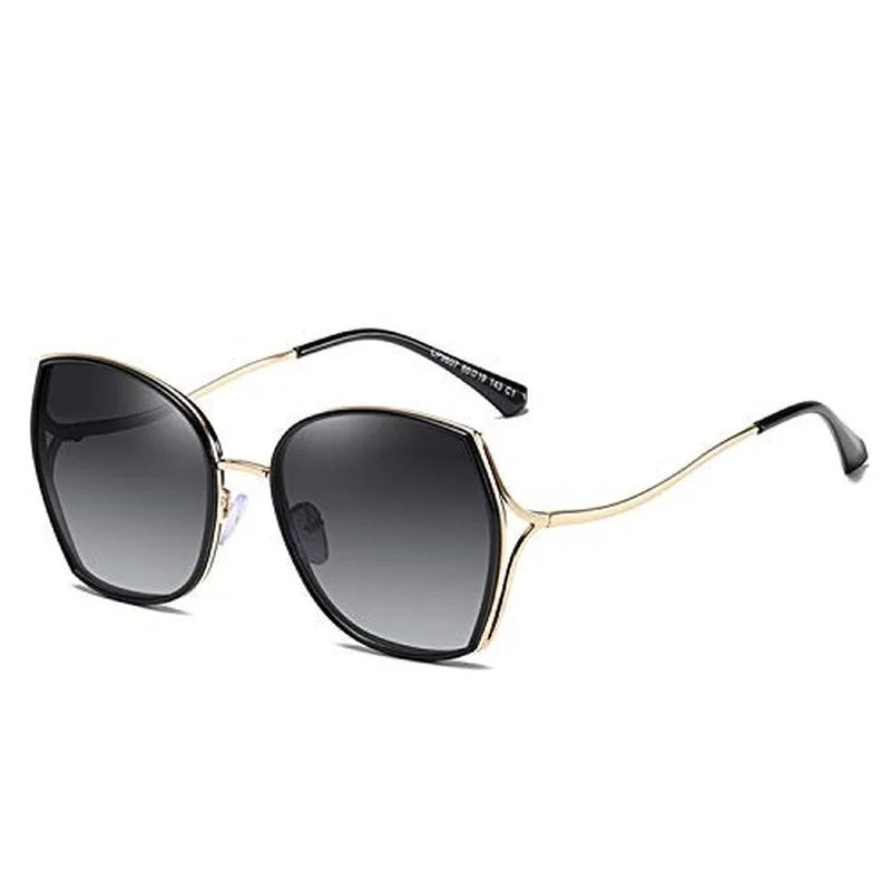 2023 Hot Selling Women UV400 Protection Polarized Sunglasses for Travel Metal Big Frame Shades