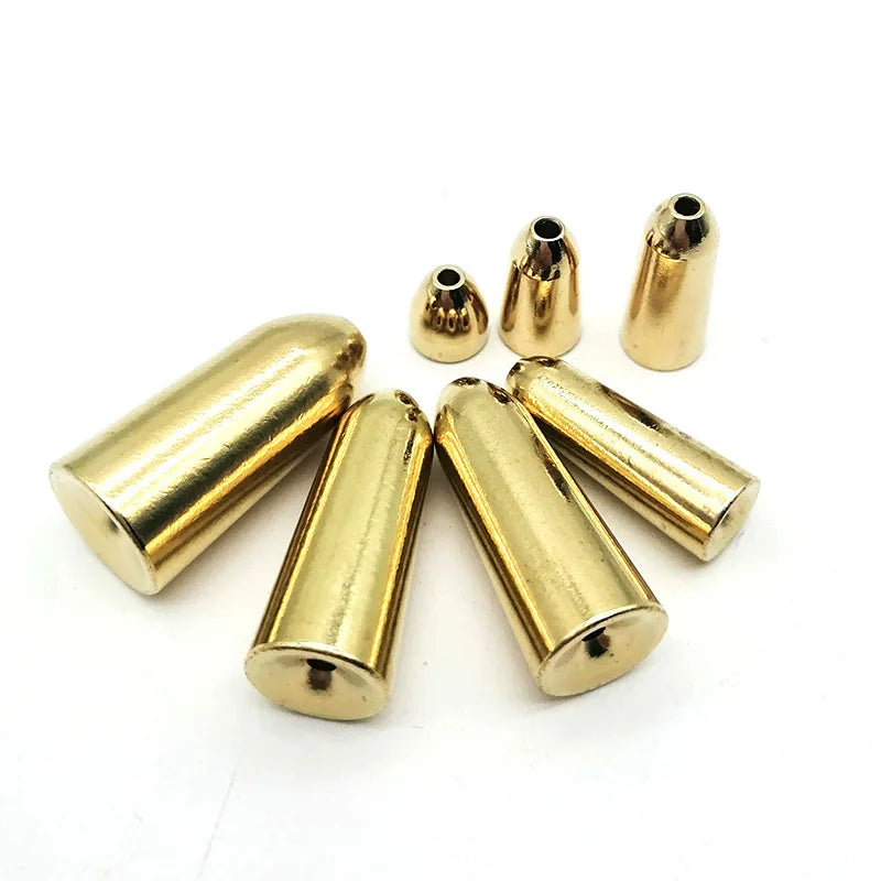 Copper Waist Drum Bullet Bevel Gear Counterweight Lead Fishing Pendant for River Use