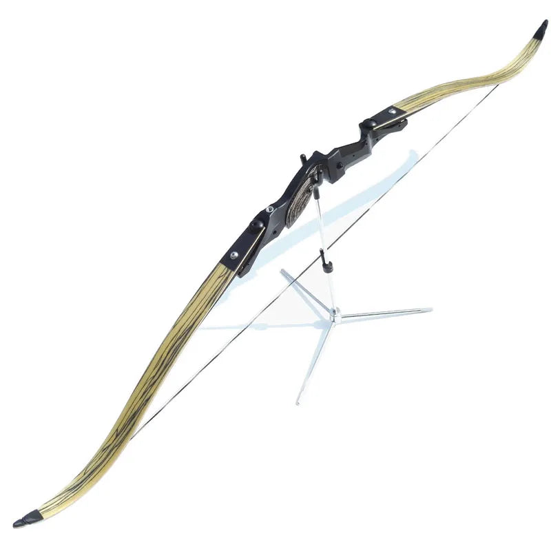 Chinese Recurve Bow With Black Bow and Wood - Coloured Bow for Sale