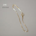 Shine Flat Cable Link 1mm AU585 Jewel Gold Jewelry Wholesale Permanent Chains 14 k Gold Bracelets for Women