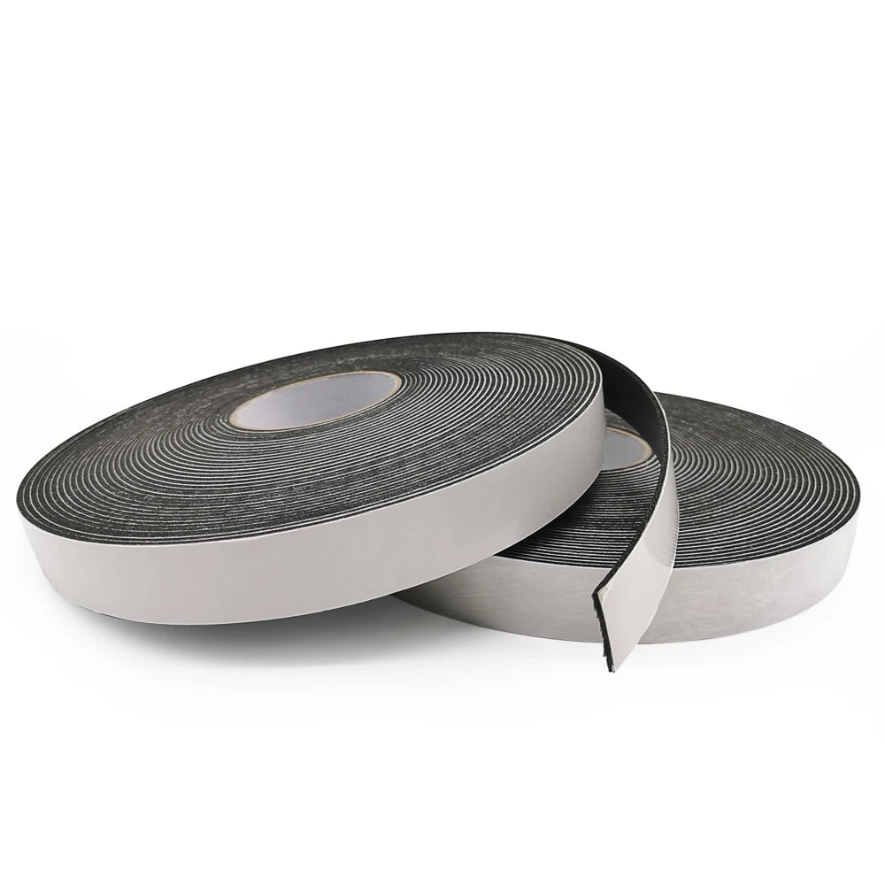 Hot Sale 1mm Thick Black/White Single Side Foam Tape 12mm Acrylic Hot Melt Pressure Sensitive Masking Tool Adhesive Paper Film