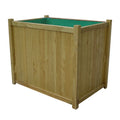 Outdoor Street Furniture Large Rectangular Wood Flower Pots Outside Garden Park Plant Box Out Door Environmental Planter Pot