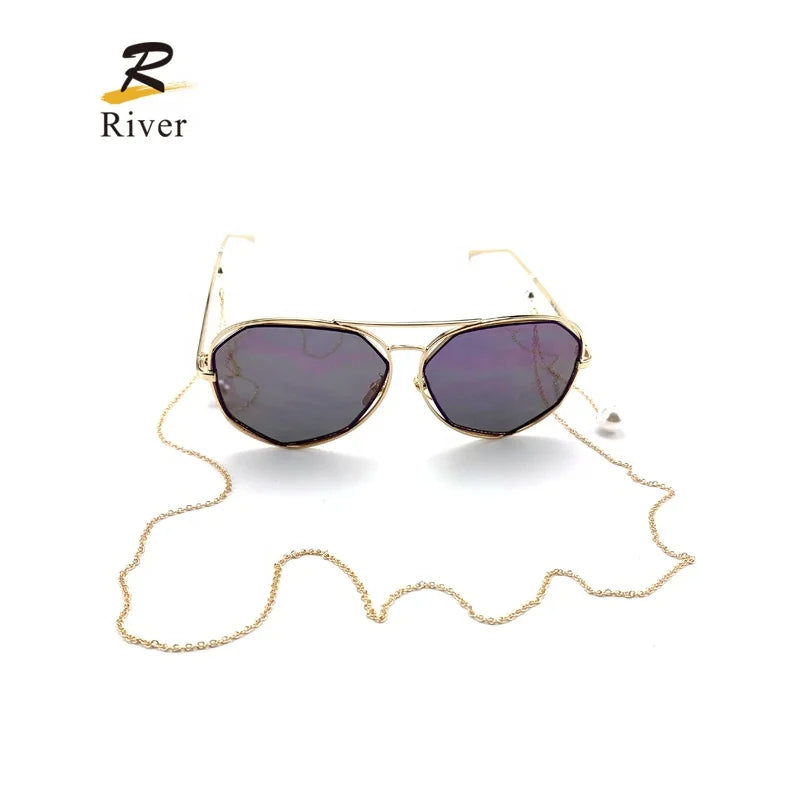 China Fashion Sunglasses Chain Eyeglass Holder Gold Beads Chain